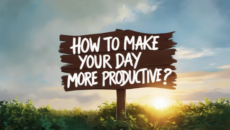 How to make your day more productive