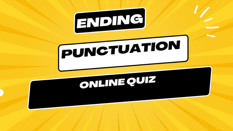 Punctuation marks online Quiz