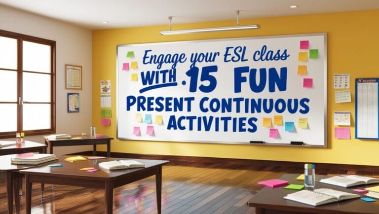 Engage your ESL class with 15 fun present continuous activities