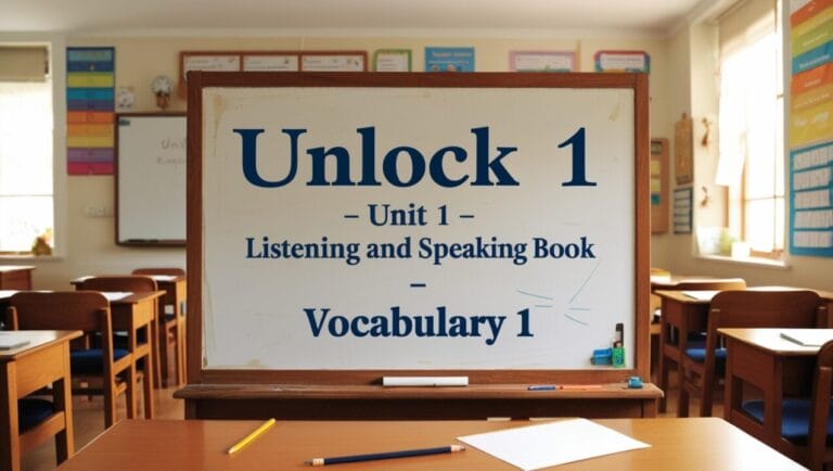 Unlock 1 -Unit 1 – Listening and Speaking book – Vocabulary 1