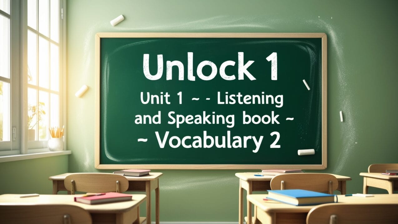 Unlock 1 -Unit 1 – Listening and Speaking book – Vocabulary 2