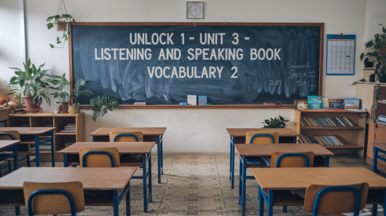 Unlock 1 -Unit 3 - Listening and Speaking book – Vocabulary 2