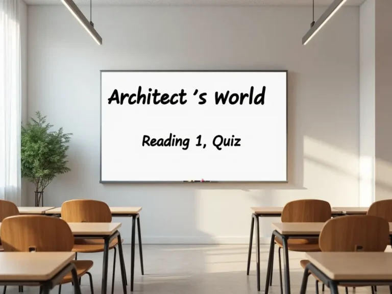 Architect's World Reading 1 Quiz