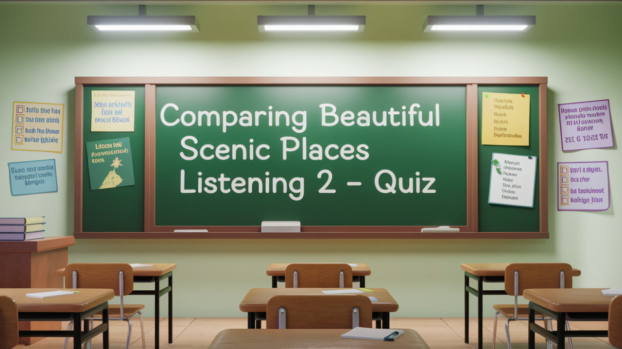 Comparing Beautiful Scenic Places – Listening 2 - Quiz