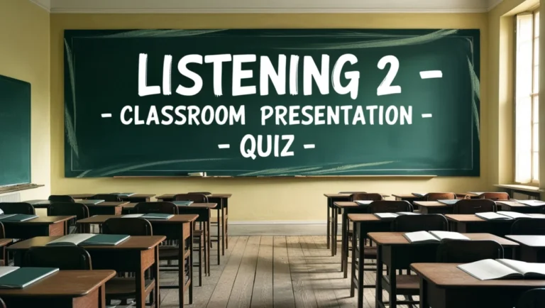 Listening 2 – Classroom Presentation – Quiz