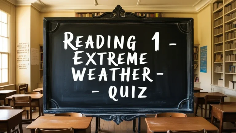 Reading 1 - Extreme weather – Quiz