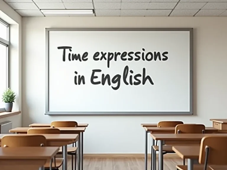 Time Expressions in English