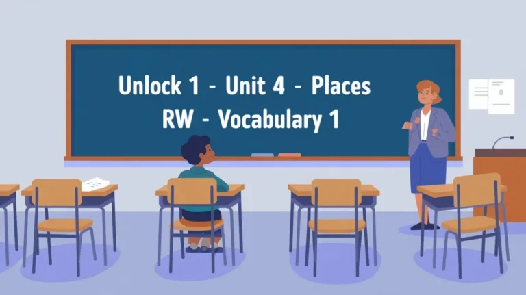 Unlock 1 Unit 4 Places RW Vocabulary 1