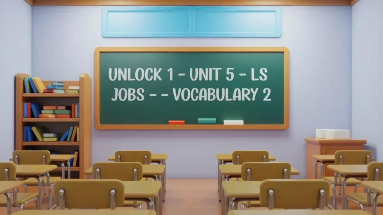 Unlock 1 Unit 5 Jobs LS Vocabulary 2