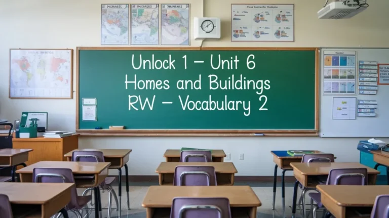 Unlock 1 Unit 6 Homes and Buildings RW Vocabulary 2