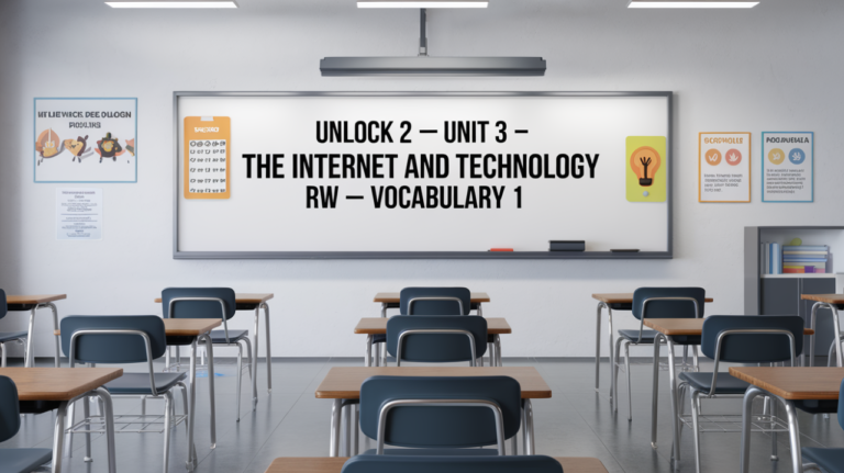 Unlock 2 Unit 3 The internet and technology RW Vocabulary 1