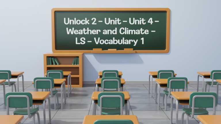 Unlock 2 Unit 4 Weather and Climate LS Vocabulary 1