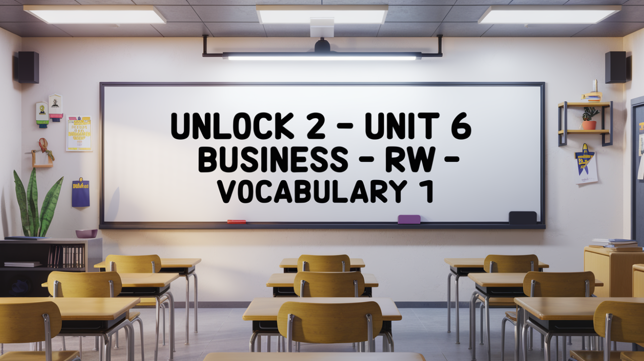 Unlock 2 -Unit 6 – Business – RW – Vocabulary 1