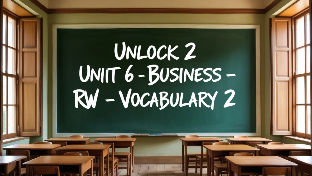 Unlock 2 -Unit 6 – Business – RW – Vocabulary 2