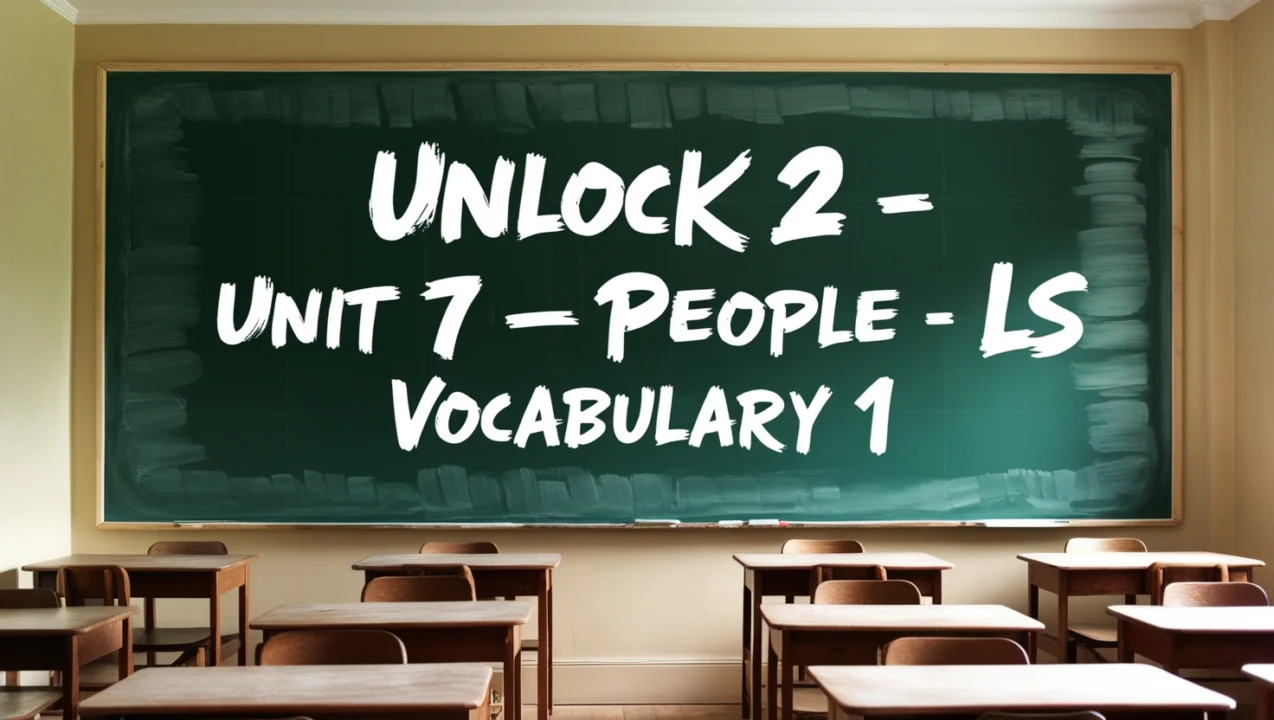 Unlock 2 -Unit 7 – People – LS – Vocabulary 1