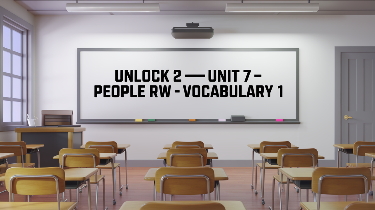 Unlock 2 -Unit 7 – People – RW – Vocabulary 1