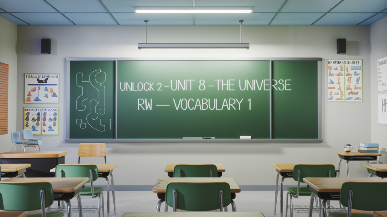 Unlock 2 -Unit 8 – The universe – RW – Vocabulary 1