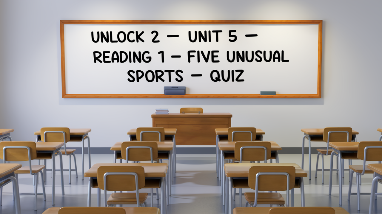 Unlock 2 – Unit 5 – Reading 1 – Five unusual sports – Quiz